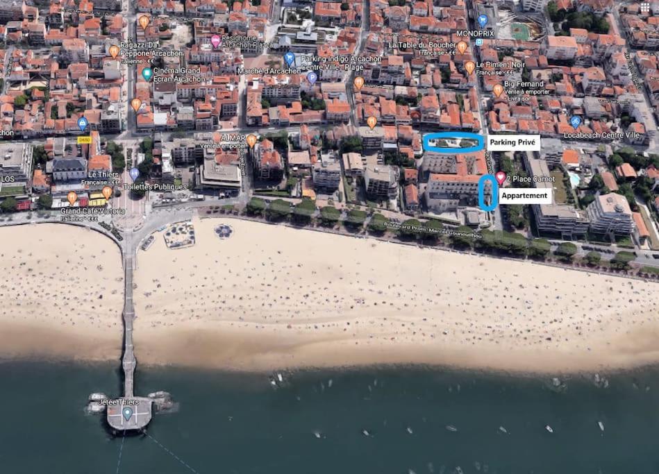 Grand Hotel - Magnifique Appartement Bord De Plage Centrale Arcachon Exterior photo
